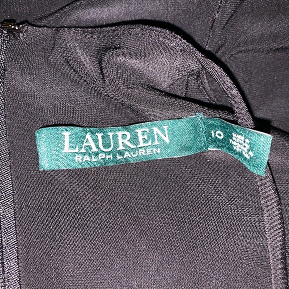 Black cold shoulder dress by Ralph Lauren Sz 10 - Picture 3 of 4